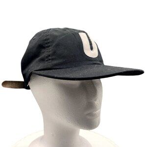 Undefeated Headwear "U" Logo Black and White Adjustable Strapback Hat Cap